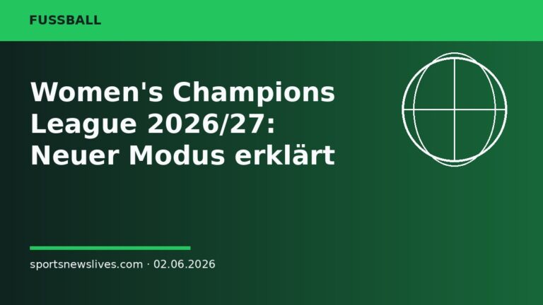 Women’s Champions League 2026/27: Neuer Modus erklärt